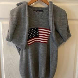 Faded glory authentic American Flag patriotic 14-16 measurements below